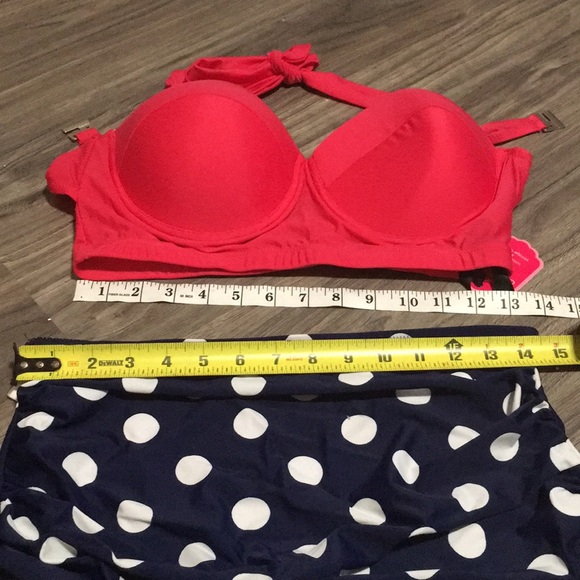 Cherry cat 50s Bikini swimsuit 3X fit like 12-14 - Picture 6 of 9